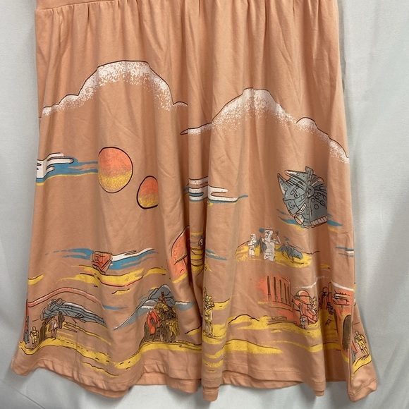 RARE Star Wars Her Universe Tatooine Sweetheart Dress Peach Size Large NWT - Picture 7 of 8
